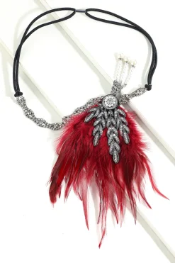 Faixa De Cabeça Preta Flapper Dos Anos 1920