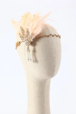 Faixa preta da cabeça de penas dos anos 1920