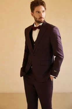 Fato para casamento masculino púrpura