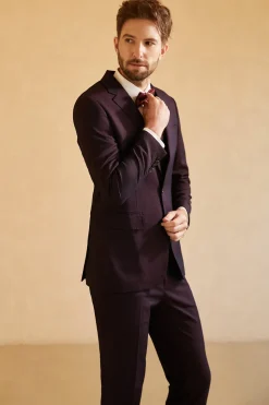 Fato para casamento masculino púrpura