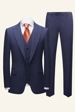 Fatos de Casamento Azul Escuro 3 Peças