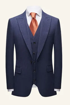 Fatos de Casamento Azul Escuro 3 Peças