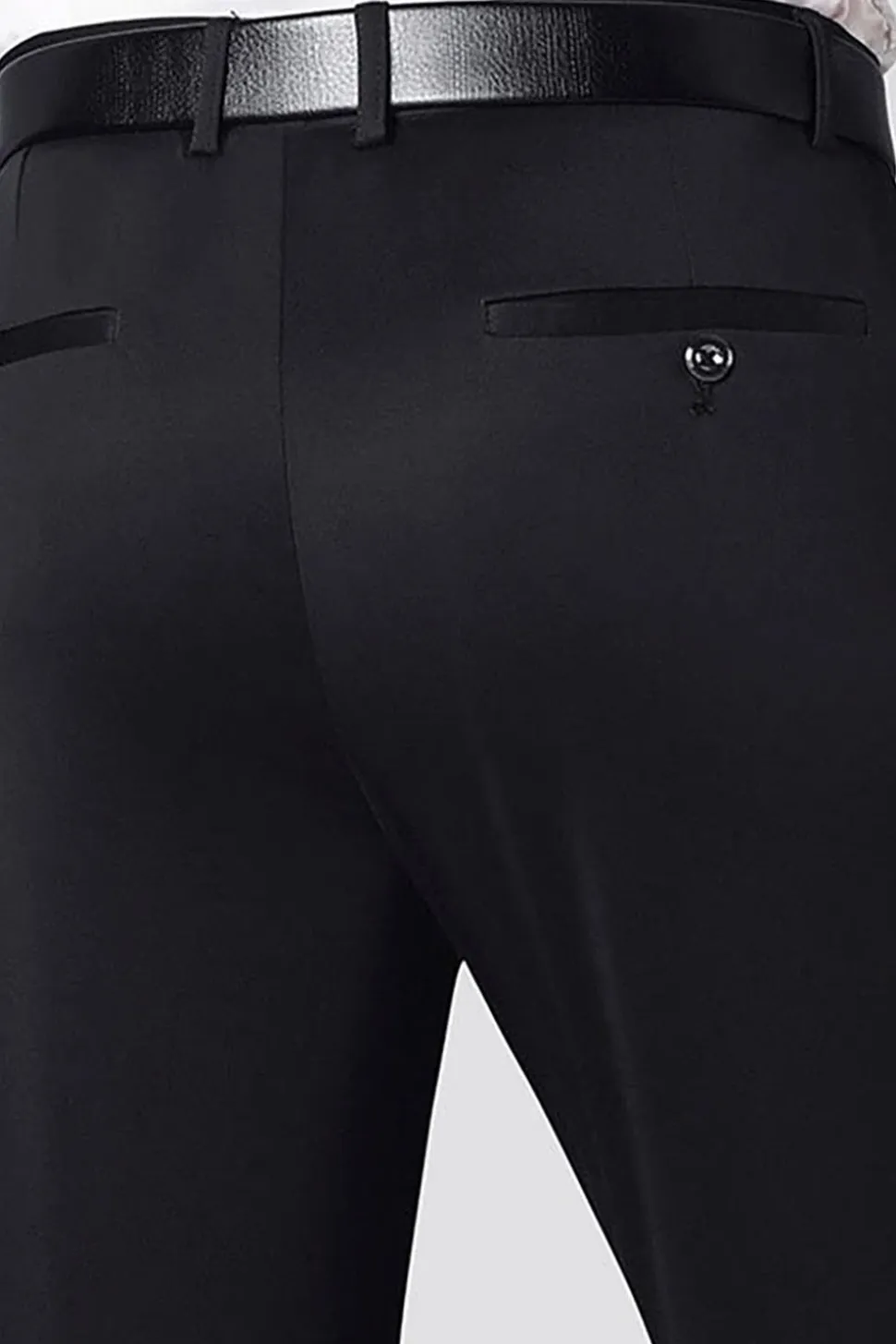 Fatos Masculinos 2 Peças Jacquard Lapela Redonda Preto