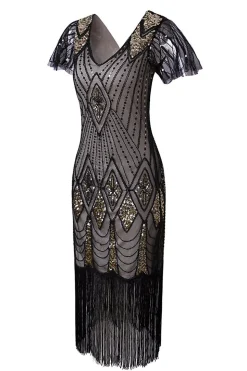 Flapper Black 1920s Sequins Dress