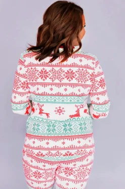 Floco De Neve E Veado Print Família Cinza Combinando Conjunto de Pijamas de Natal