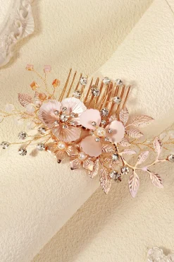 Flor Cristal Pérola Rhinestone Wedding Hair Clip