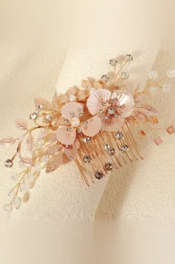 Flor Cristal Pérola Rhinestone Wedding Hair Clip