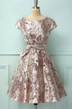 Floral vestido de cetim Flower