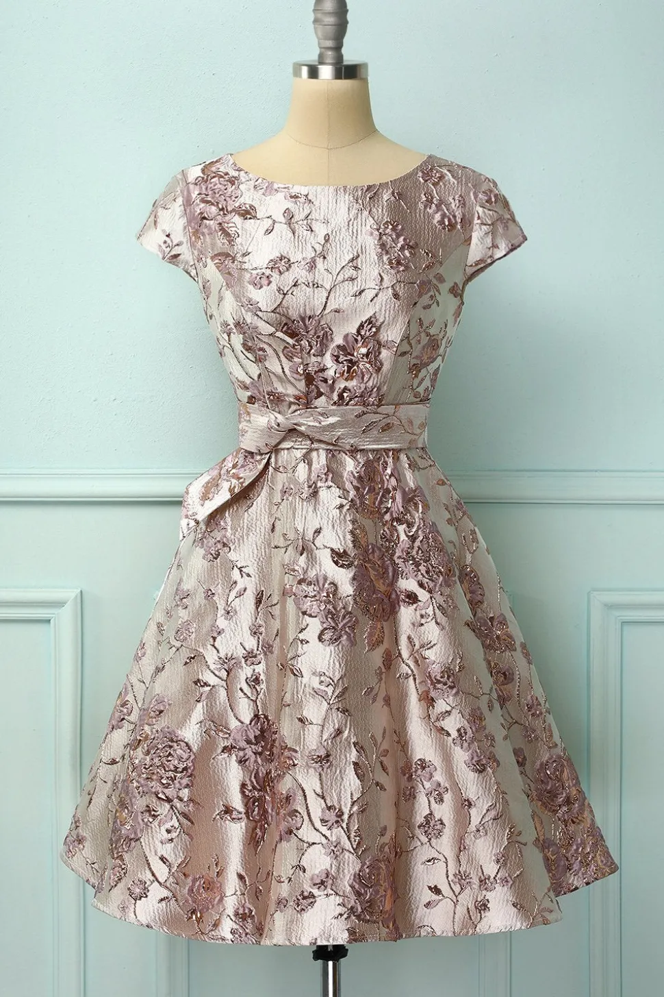 Floral vestido de cetim Flower