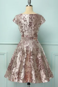 Floral vestido de cetim Flower