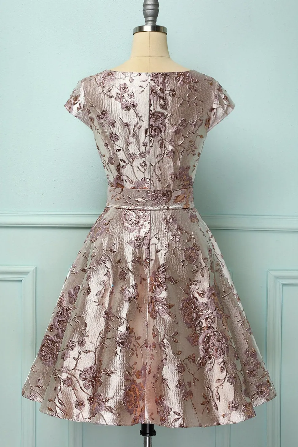 Floral vestido de cetim Flower