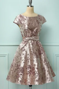 Floral vestido de cetim Flower