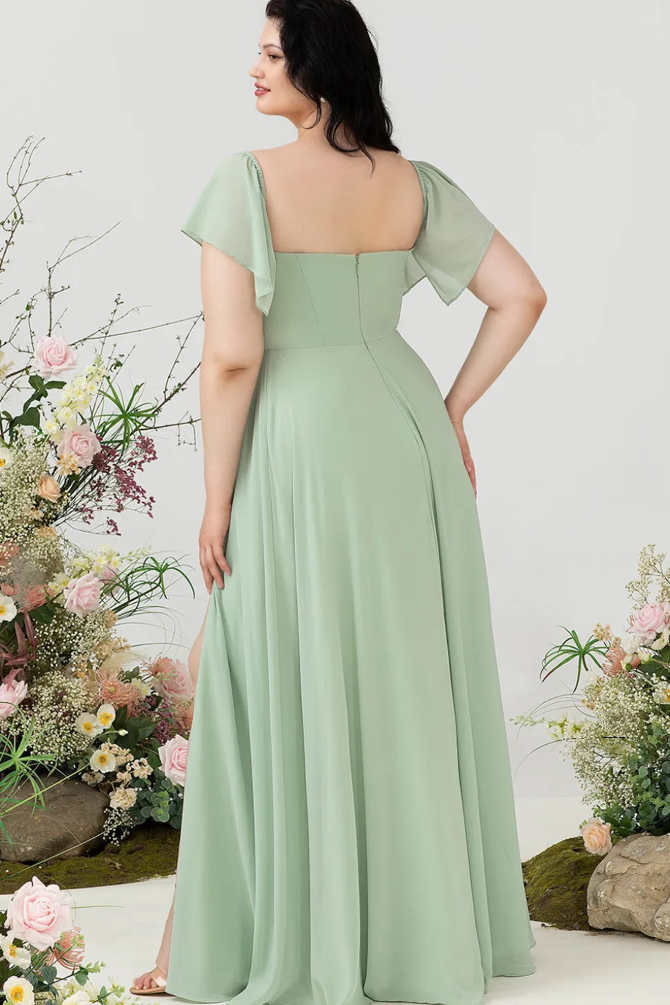 Fora do Ombro Vestido de Dama de Honor