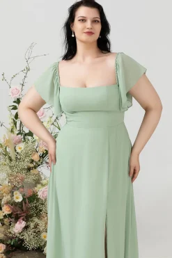 Fora do Ombro Vestido de Dama de Honor