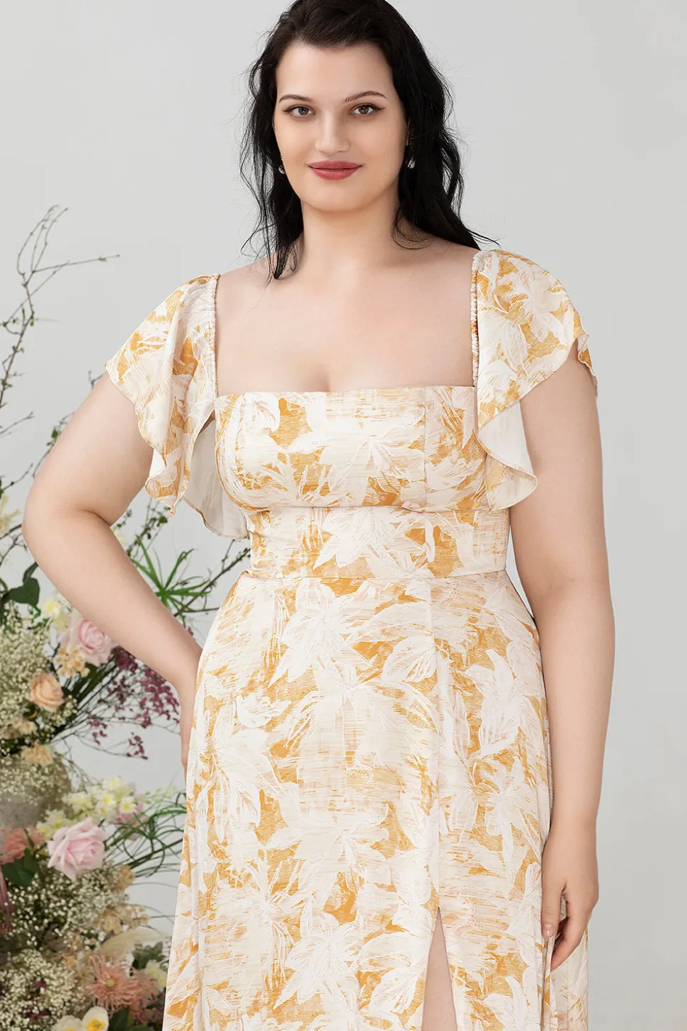 Fora do Ombro Vestido de Dama de Honor