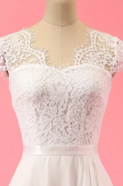 Formal vestido de renda Ruffle