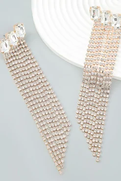 Fuchsia Beaded Rhinestone Festa Brincos
