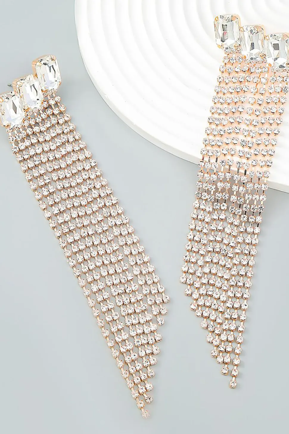 Fuchsia Beaded Rhinestone Festa Brincos