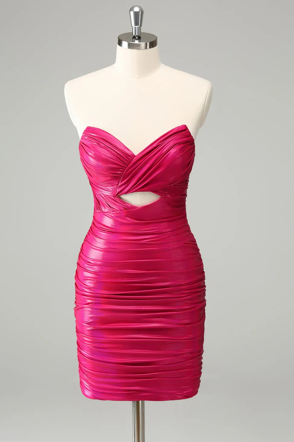 Fuchsia Bodycon Querida Keyhole Vestido Curto Homecoming