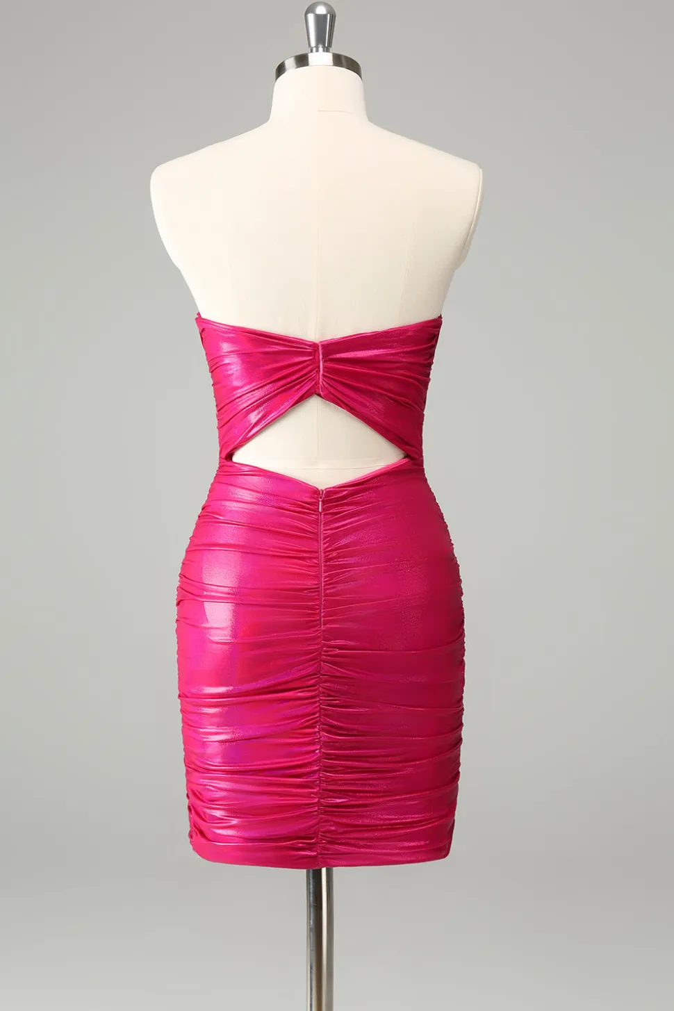 Fuchsia Bodycon Querida Keyhole Vestido Curto Homecoming