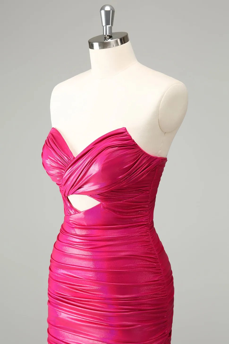 Fuchsia Bodycon Querida Keyhole Vestido Curto Homecoming