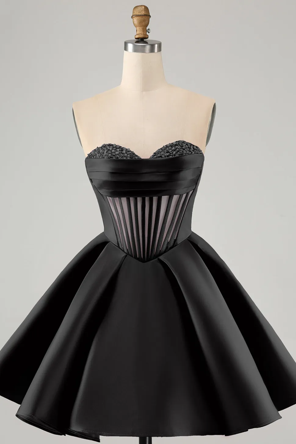 Fuchsia bonito uma linha querida Corset Homecoming Dress com missangas