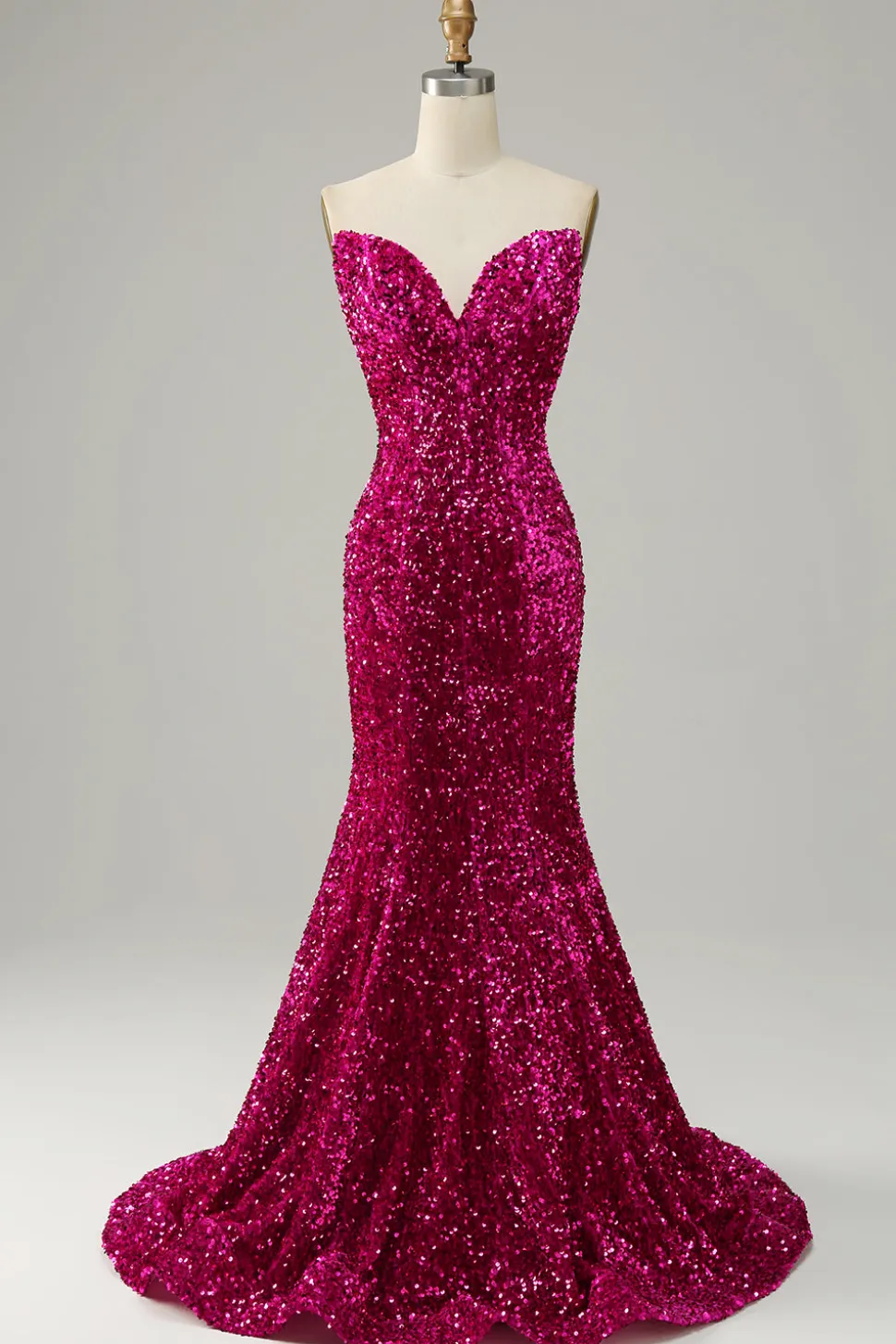 Fuchsia Vestido de Baile Sereia