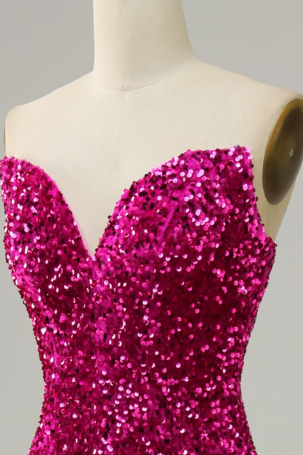 Fuchsia Vestido de Baile Sereia