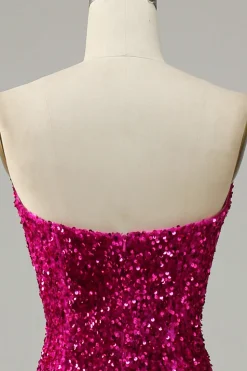 Fuchsia Vestido de Baile Sereia