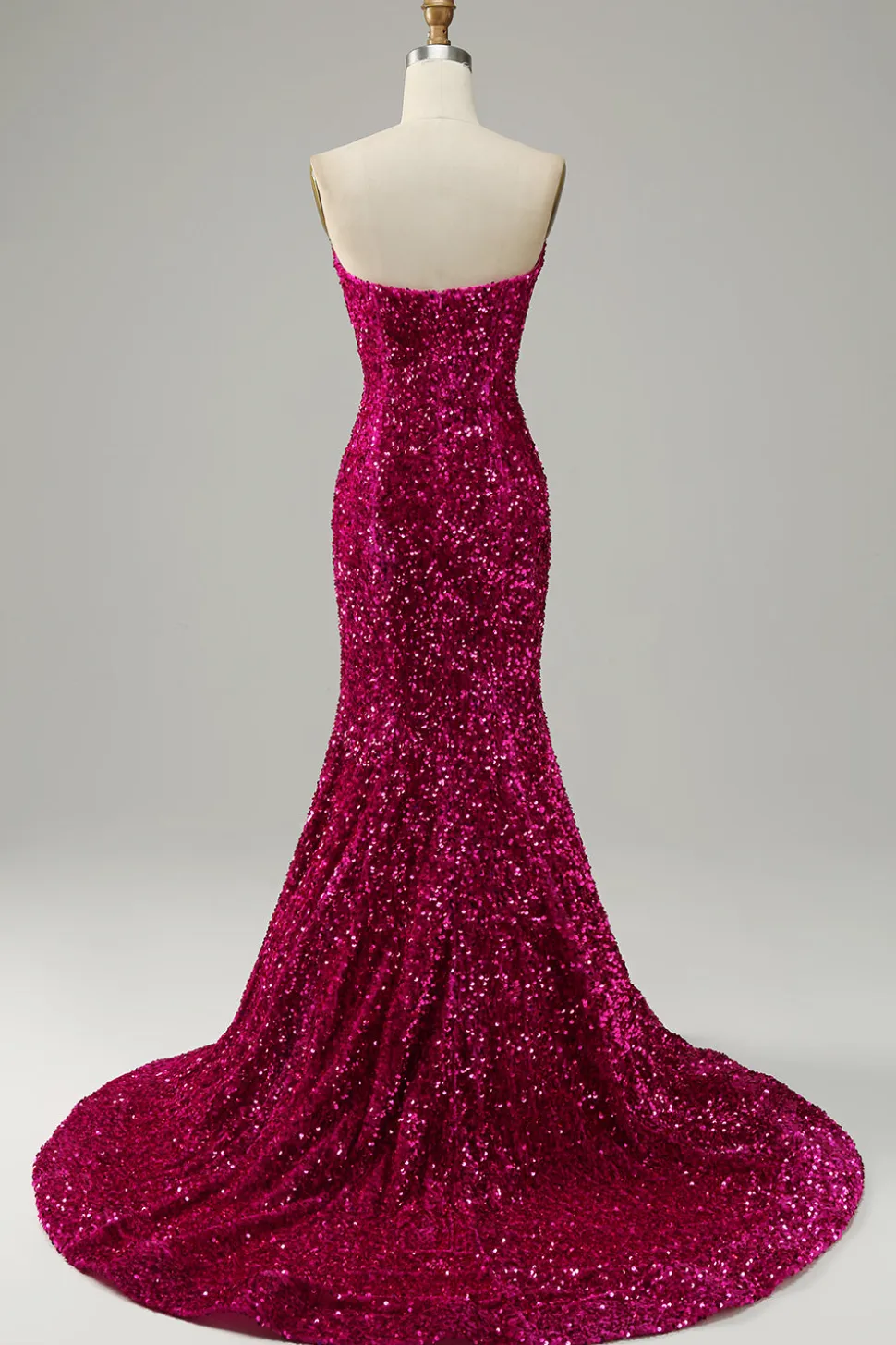 Fuchsia Vestido de Baile Sereia