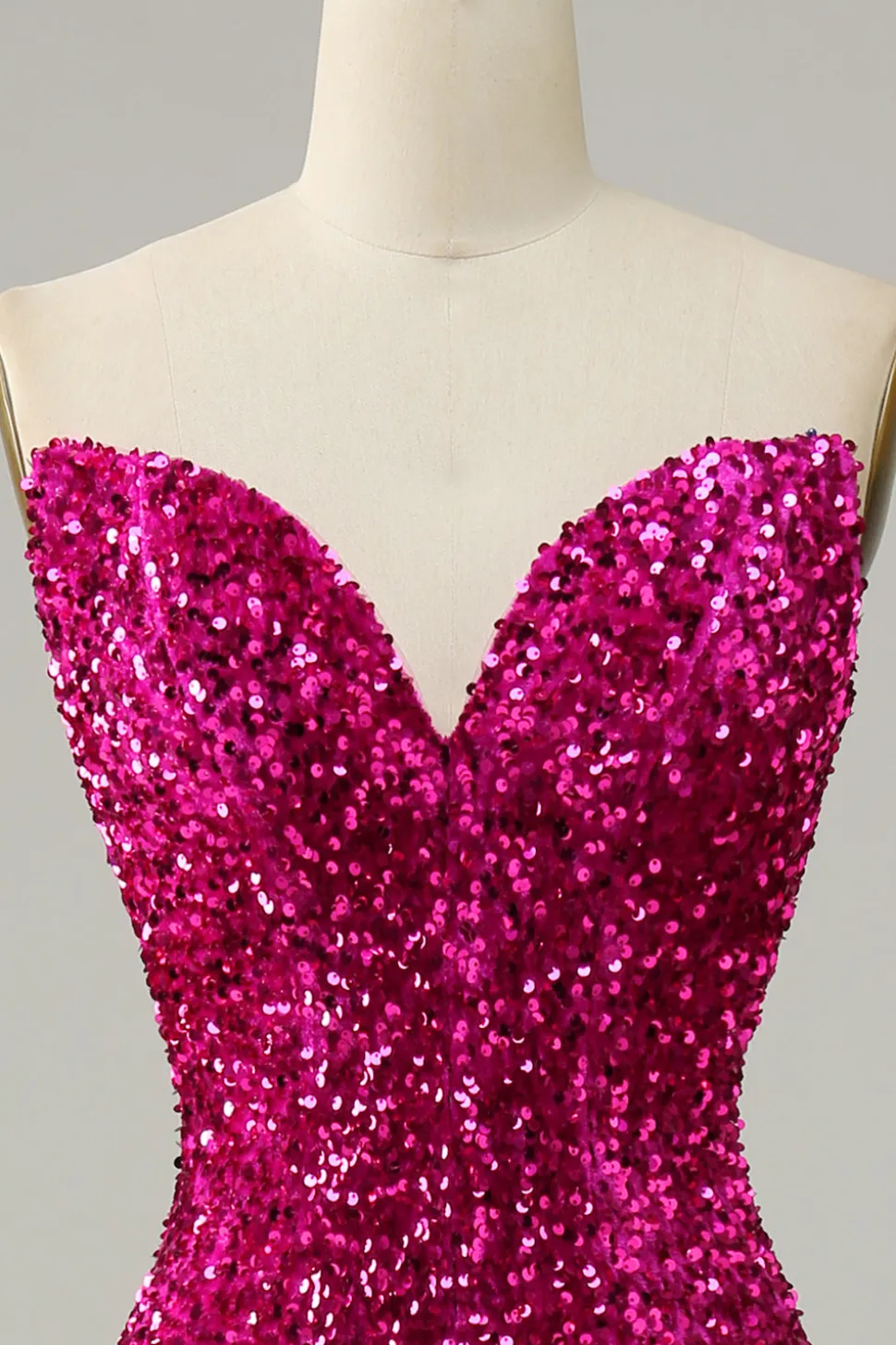 Fuchsia Vestido de Baile Sereia