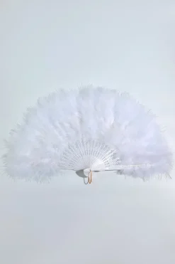 Gatsby Preto Feather Folding Fan