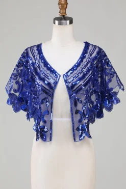 Glitter Sequins Preto Cabo dos anos 1920