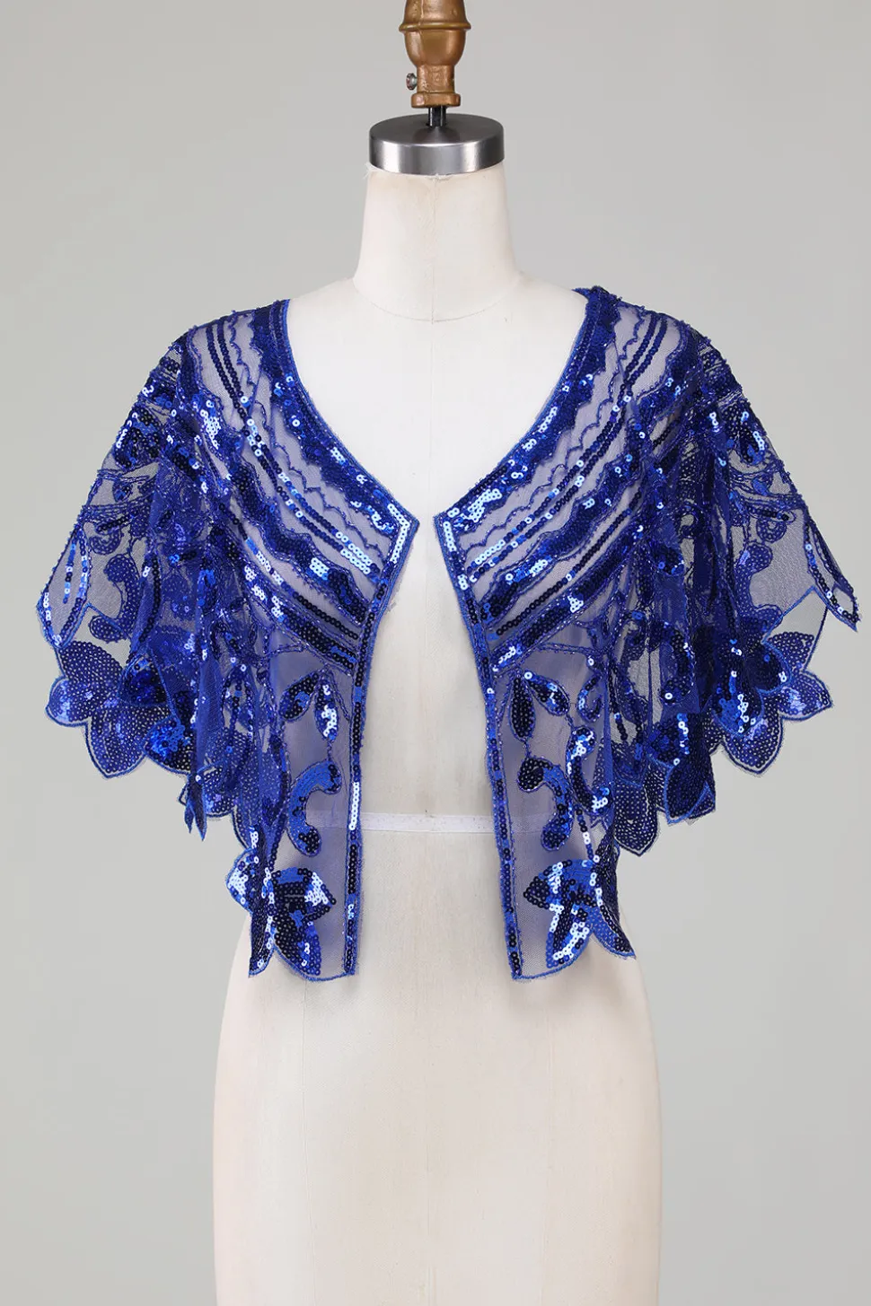 Glitter Sequins Preto Cabo dos anos 1920