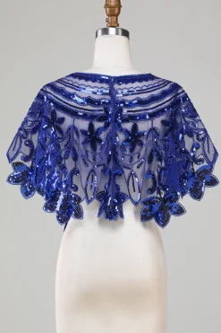 Glitter Sequins Preto Cabo dos anos 1920