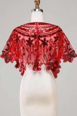 Glitter Sequins Preto Cabo dos anos 1920