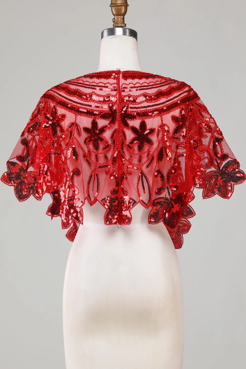 Glitter Sequins Preto Cabo dos anos 1920