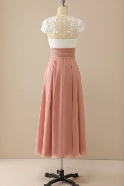 Gola V Apliques Mãe De Vestido De Noiva Mangas Curtas