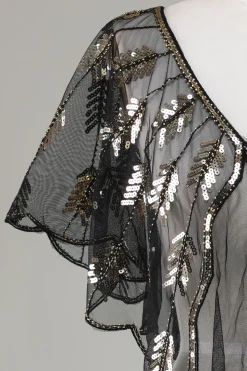 Golden Glitter Sequins 1920s Cabo com Missangas