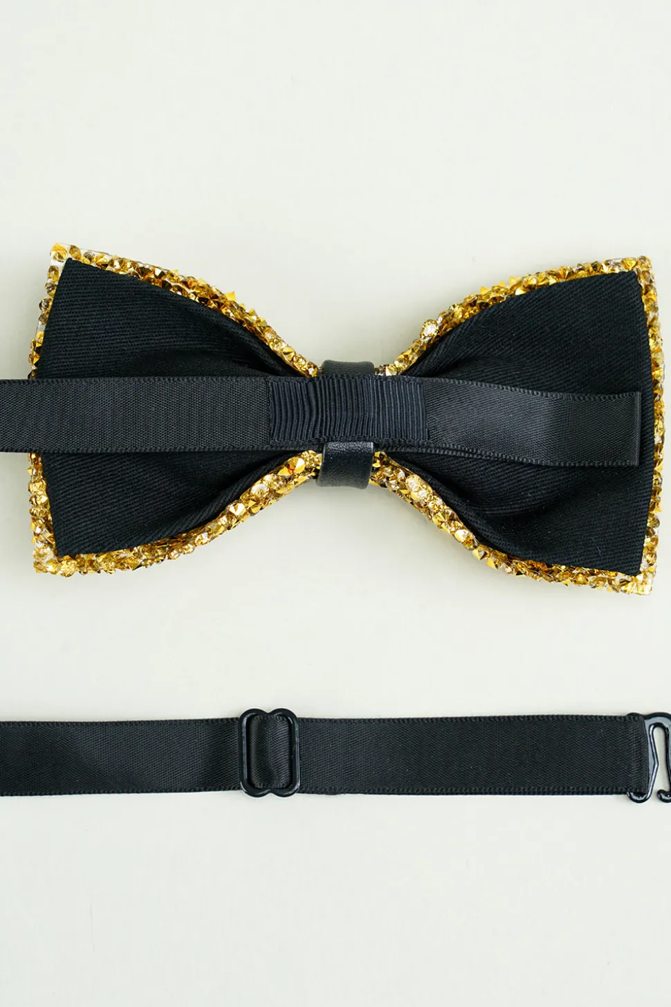 Gravata ajustável de ouro formal Tuxedo Bowtie
