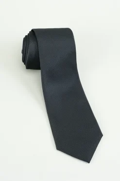 Gravata de festa de cetim sólido preto