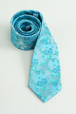 Gravata Formal Jacquard Satin Azul