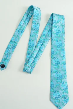 Gravata Formal Jacquard Satin Azul