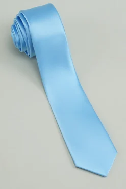 Gravata formal sólida azul para homens