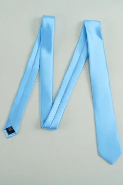 Gravata formal sólida azul para homens