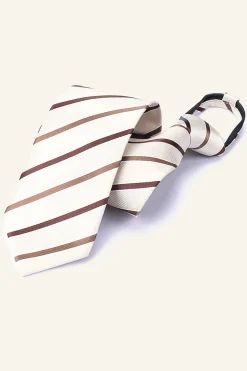 Gravata Masculino Listras Cinza Escuro