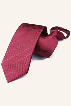 Gravata Masculino Listras Cinza Escuro