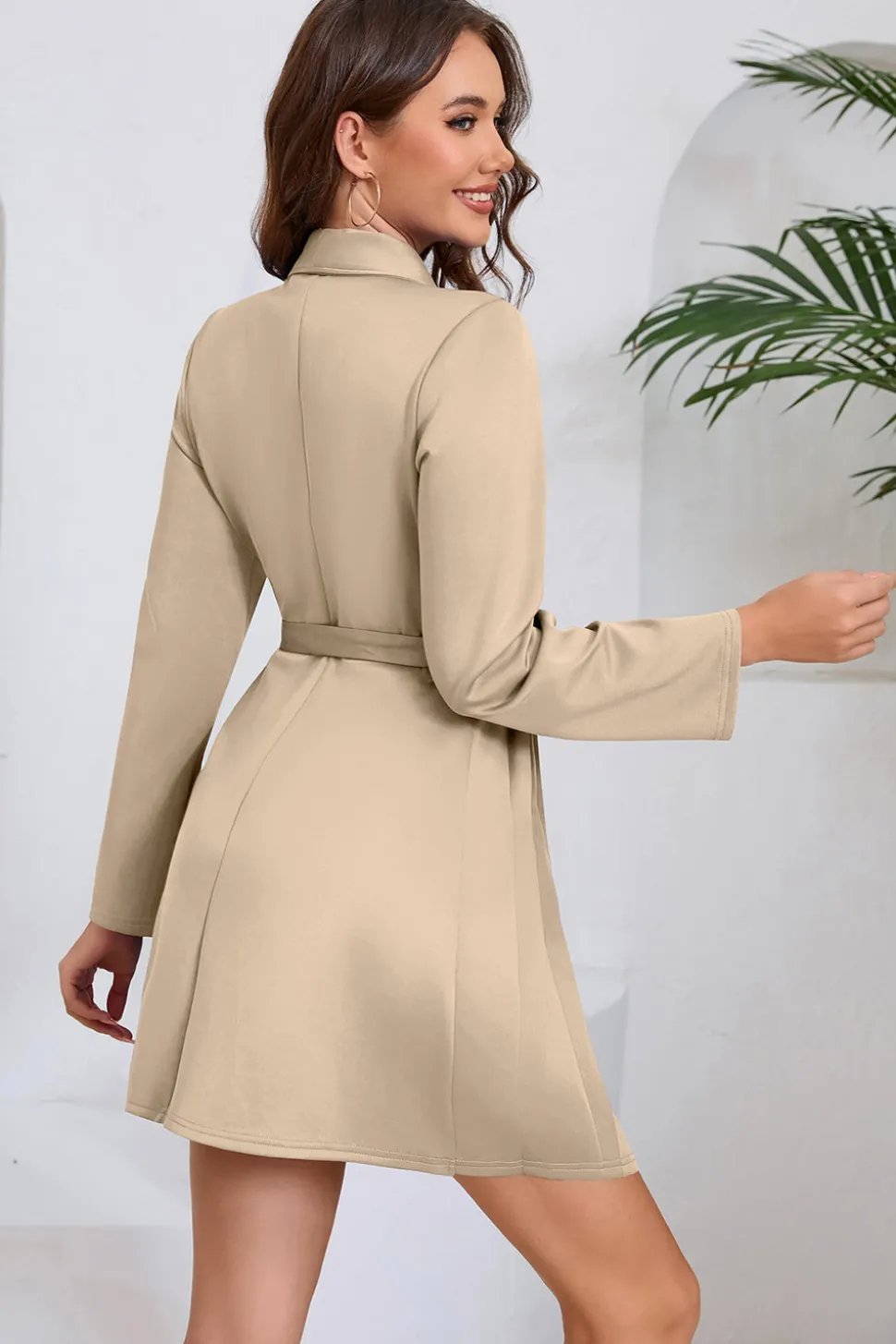 Green A Line plissado vestido curto de cocktail com arco
