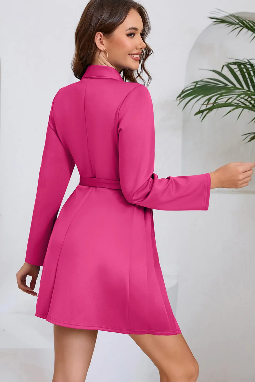 Green A Line plissado vestido curto de cocktail com arco