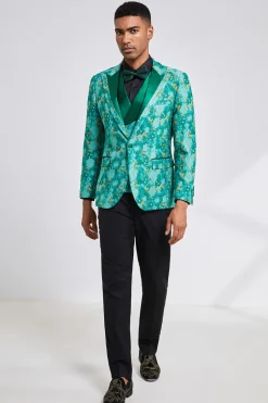 Green Peak Lapela 3 Peças Ternos de Casamento Masculinos